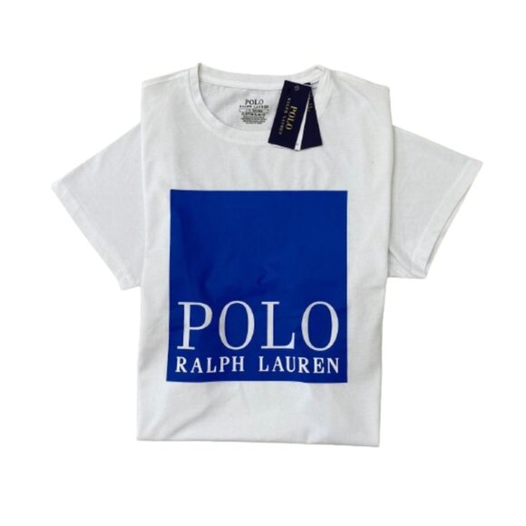 NWT Polo Ralph Lauren Logo Print Crew Neck T-Shirts Color White Size L, XXL - Picture 3 of 4